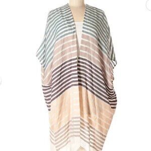 LOFT Pastel Striped Kimono Cover Up | OS